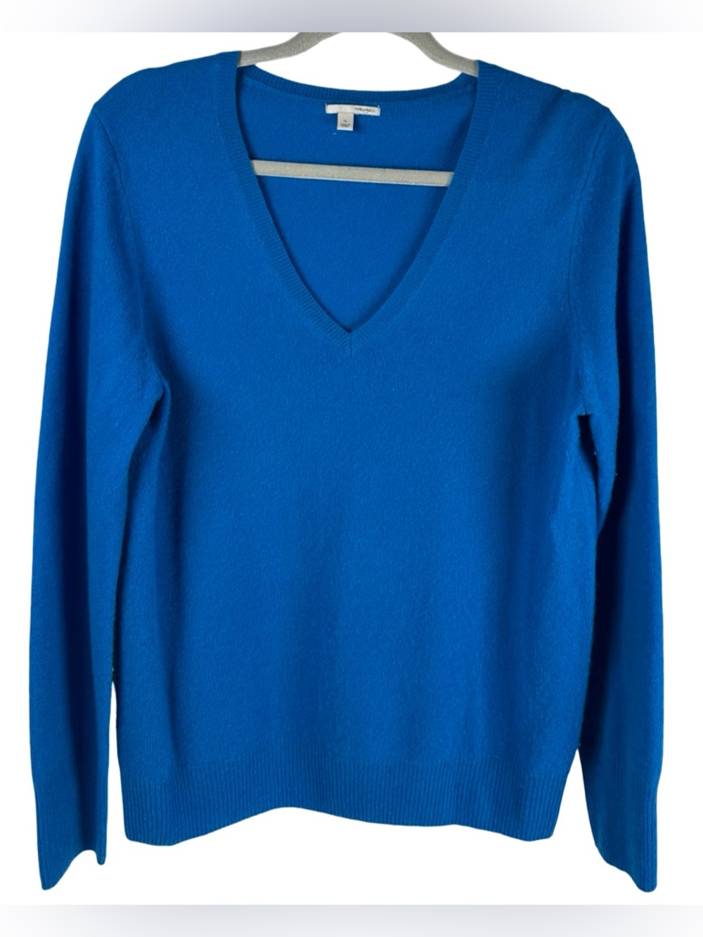 Halogen 100% Cashmere blue V-neck long sleeve pullover sweater women’s XL